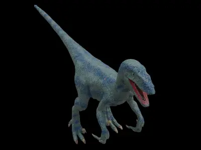 Velociraptor dinosaur Low-poly 3D model