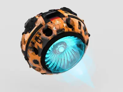 Sci-Fi hover unit Free 3D model