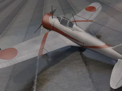 Nakajima Ki-27 Nate 3D model