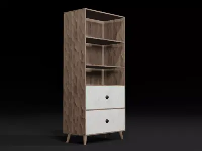Modern Tall Drawer  Shelf Free 3D model