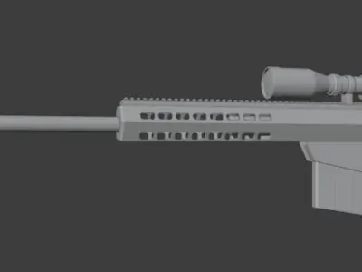 Barrett sniper rifle Free 3D model