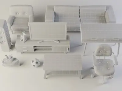 Stylized world assets 3D model