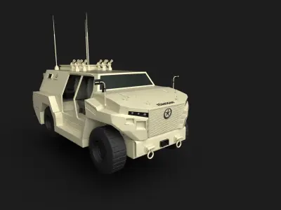 Pusat Tactical Wheeled Armored Vehicle Bundle Pack 3D model