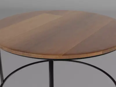 Low poly steel table Free low-poly 3D model