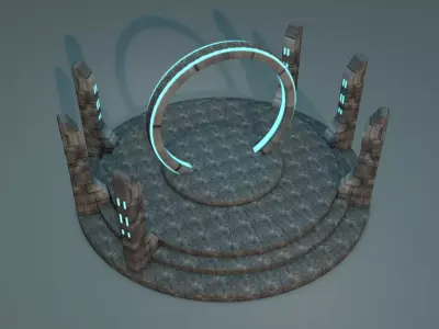 Portal Low-poly 3D model get
