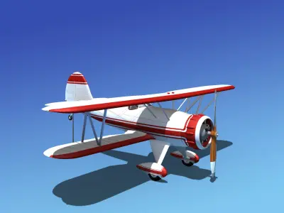 Waco YMF-5 V05 3D model