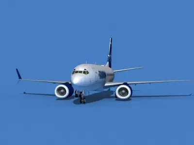 Boeing 737 MAX 7 TAROM 3D model