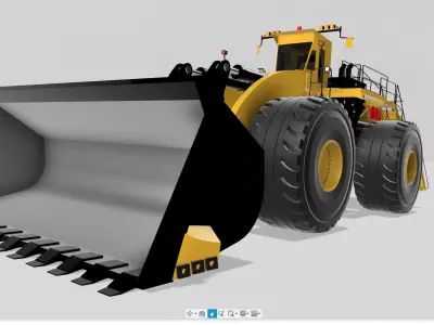 Letourneau l2350 komatsu we2350 wheel loader 1 3D model