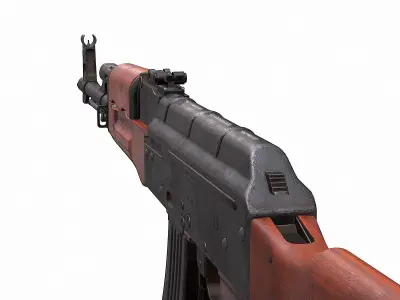 AKM assault rifle Low-poly 3D model order