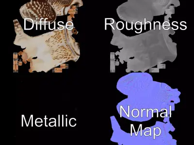 Spotted Owl Figurine model pack Low-poly 3D model