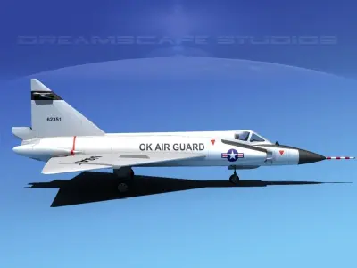 Convair F-102 Delta Dagger V07 USAF 3D model
