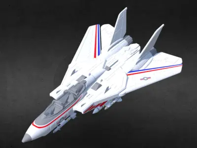GI JOE SKYSTRIKER F14 ASSEMBLED PARTS 3D print model