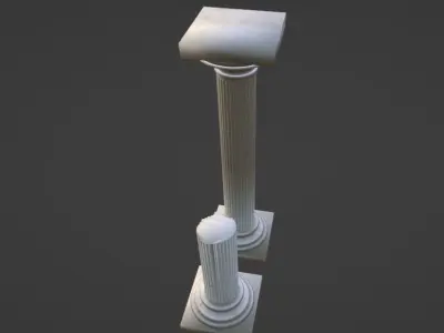 Greek pilars Free low-poly 3D model