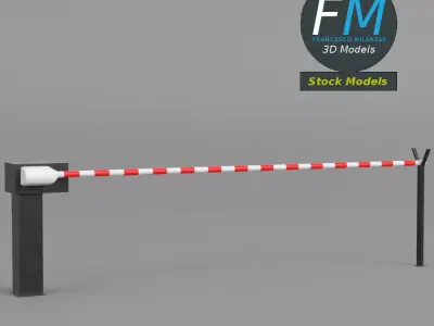 Level crossing 3D model