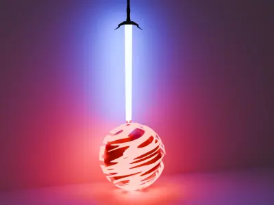 Energy Sword effects animation Free 3D model