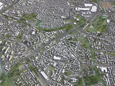 Sosnowiec Low-poly 3D model