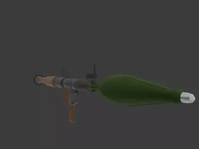 RPG-7 Rocket Propelled Grenade Low-poly 3D model