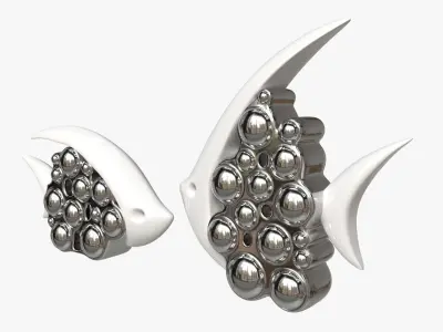 Ceramic Fish Figurines 3D model