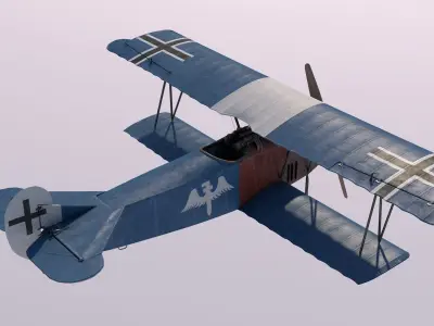 Fokker DVII Berthold 3D model
