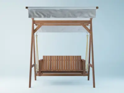 BK 13 swing sofa Low-poly 3D model