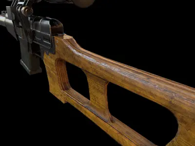 Sniper Rifle Vintorez VSS Low-poly 3D model