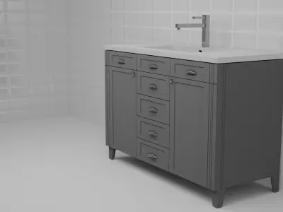 Washbasin Cabinet Free 3D model