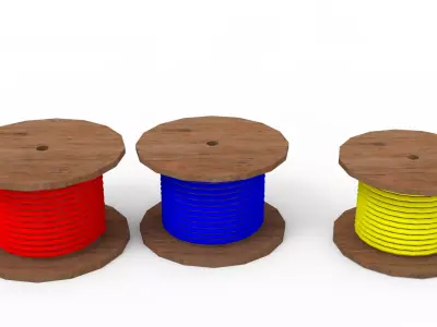 Wires Low-poly 3D model