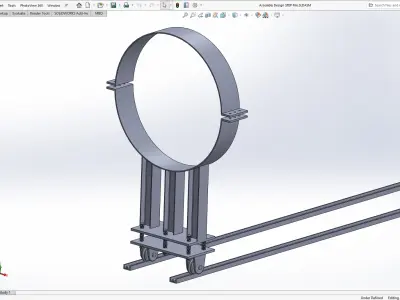 Oil And Gas Heat Exchanger Saddle Engineering Design 3D model