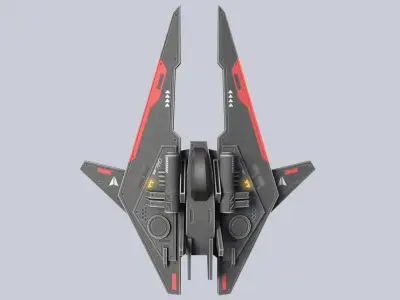 Low poly spacecraft Low-poly 3D model