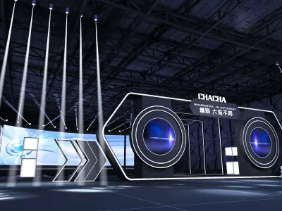 Factory stage area design 3D model