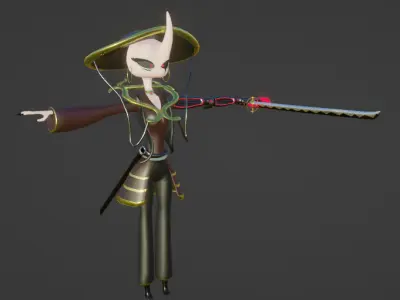 Alien Samurai 3D model