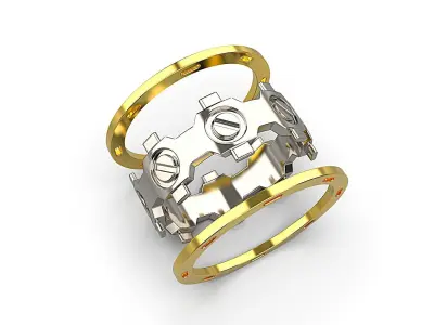 Ring 6 gold wedding band 3D print model