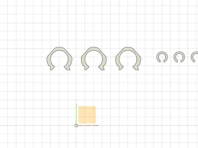 LE361027999 Lewmar Set Hinge Caps Low Medium Profile hatches 3D model