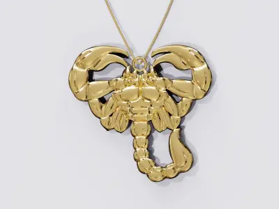 Scorpion Pendant 3D Model 3 Sizes for Jewelry Printing CNC Free 3D print model