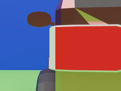 Low Poly SUV 3D Model  Blender FBX OBJ Low-poly 3D model