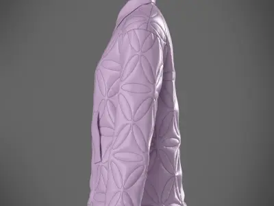 Quilted jacket women 3d model character clothes 3D model