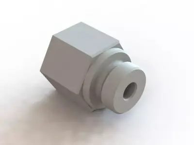 Conexao Connection Femea Female 1-4 NPT x Macho Male M14 x 15 3D model