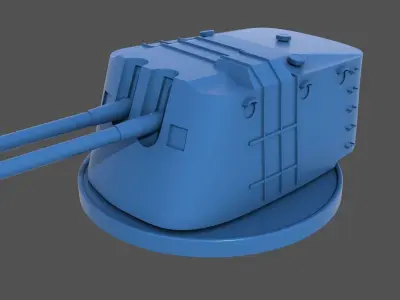 Japanese 3rd year type A turret - Commercial license 1-100 scale 3D print model