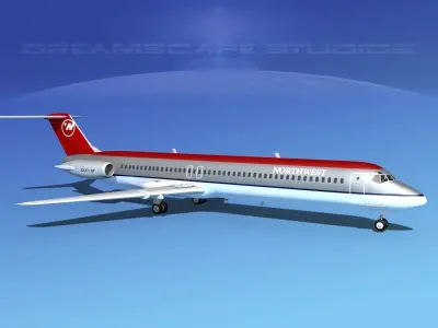 Douglas DC-9-50 Northwest 3D model