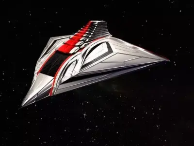 Spaceship  Low-poly 3D model