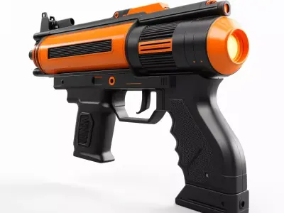 Retro SciFi Blaster Pistol 3D model