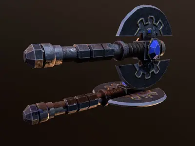 Medium Dwarf Axe Low-poly 3D model