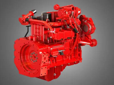  QSF 4 Cylinder - Diesel Engine 3D model