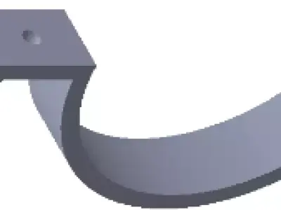 Left Air Tank Mounting Bracket 3D model