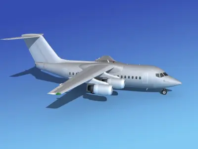 BAe 146-100 Bare Metal 3D model