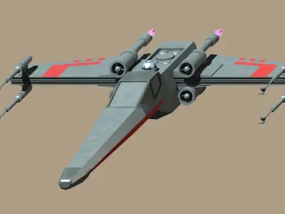Star Wars - X Wing Low-poly 3D model