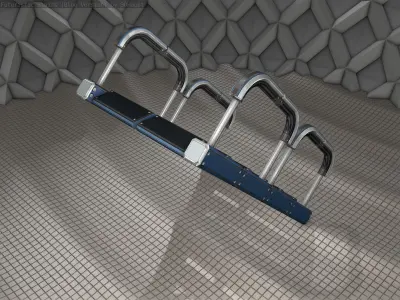 Sci-Fi Stairs - 27 - Blue Version  Low-poly 3D model