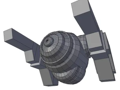 Drone 02 Sci-fi low poly Low-poly 3D model