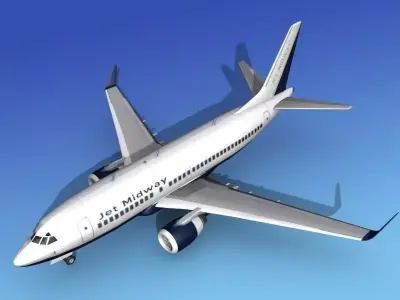 Boeing 737-700ER Jet Midway 3D model