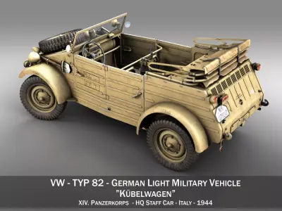 VW - Typ 82 - Kuebelwagen - XIV Panzerkorps 3D model
